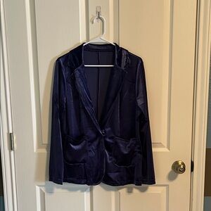 Elegant Deep Purple Women's Velvet Jacket